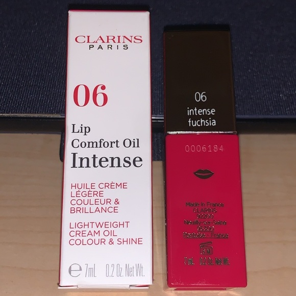 ✨Intense Fuchsia✨Clarins Paris New In Box Light Lip Comfort Oil Intense - Picture 4 of 6